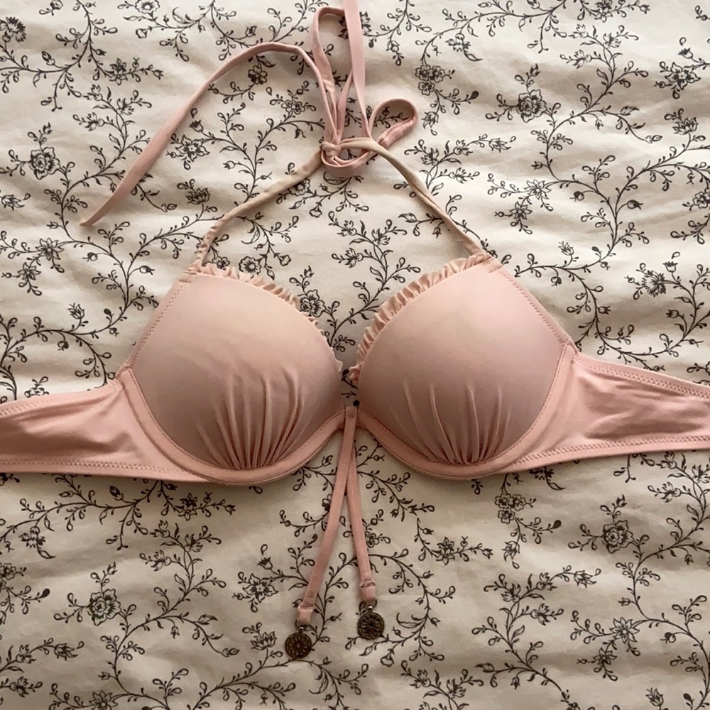 H&M light pink wired bikini top